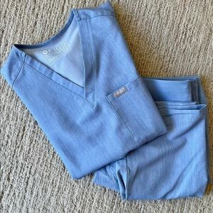 FIGS Scrub Set Heather Denim